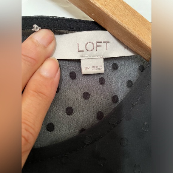 Loft 0 Petite black sheath dress. EUC. - Picture 5 of 5